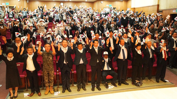 23일 서산문화회관에서 열린 6.25전쟁 제73주년 기념식 모습